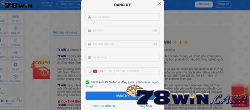 Hướng dẫn cách đăng ký 78WIN cực nhanh cho tân thủ